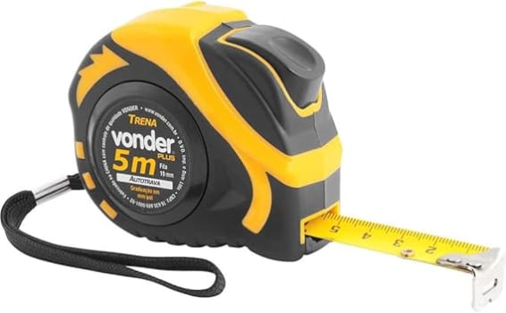 Vonder Trena Aço (P) 5M X 19 Mm Auto Trava Pl