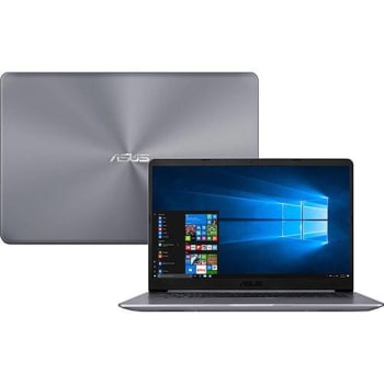 Notebook Asus Vivobook X510UA-BR483T Intel Core i5 4GB 1TB Tela Nano Edge 15,6" Windows 10 - Cinza