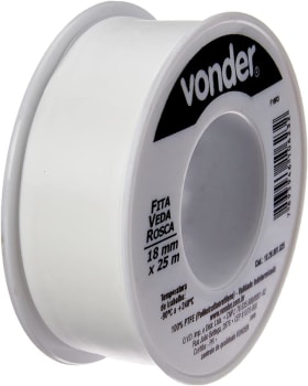 3 Unidades Vonder Fita Veda-Rosca 18 Mm X 25 M.