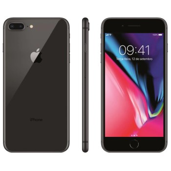 iPhone 8 Plus 64GB iOS Tela 5,5" 4G Wi-Fi - Apple - Cinza-Espacial