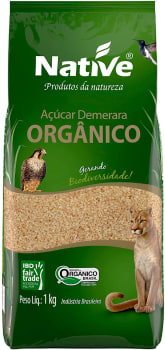 2 Unidades Açúcar Demerara Orgânico Native 1kg