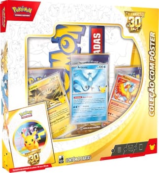 Pokémon TCG, Celebração de 30 anos – Box Pokémon Coleção com Pôster