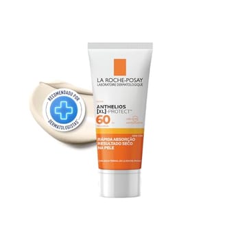 La Roche-Posay Protetor Solar Facial FPS 60 Gel Creme Oil-Free com Ação Hidratante e Antioxidante UVA/UVB para Peles Oleosas Sem Cor, Anthelios XL