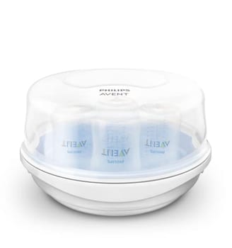 Esterilizador De Microondas para Mamadeiras Bicos e Chupetas Philips Avent Azul/Branco