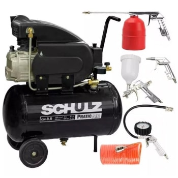 Compressor De Ar 8,5 Pés Pratic Csi 8,5/25L Schulz + Kit - 110v