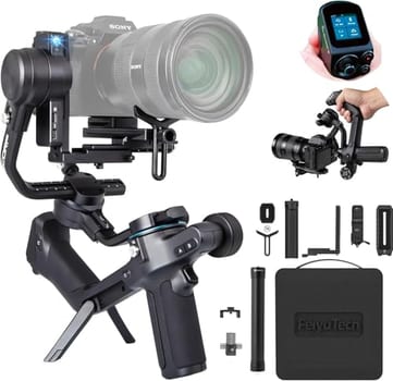Estabilizador Gimbal FeiyuTech SCORP 2 KIT para Câmeras DSLR e Mirrorless, Rastreamento de IA Integrado,Peso Máximo de 2,5 kg, Tela Sensível ao Toque