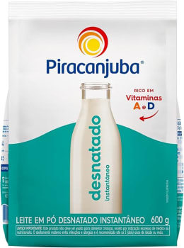 Piracanjuba Leite Pó Desnatado Instântaneo Pouch 600G