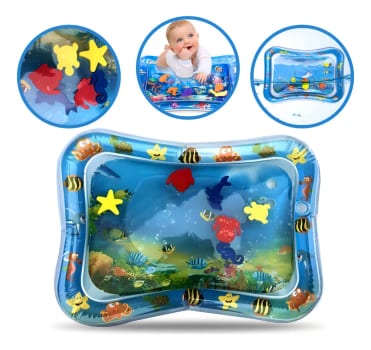 Tapete De Atividades Para Bebes Almofada De Água Inflável Interativo Aquário Sensorial Fundo Do Mar Mpmax