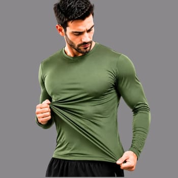 Camisa Manga Longa Uv 50 Proteção Mascunino Sol Segunda Pele
