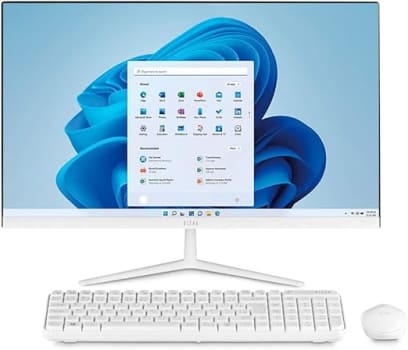 Computador All in One Ultra, W11 Home, Processador Intel Celeron Memória 4GB 120GB SSD, Tela 23,8''FHD + Microsoft 365 Personal + 1TB na Nuvem Branco – UB830