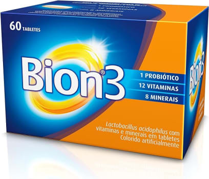 Tabletes Multivitamínico com Probiótico Bion3-60 Unidades