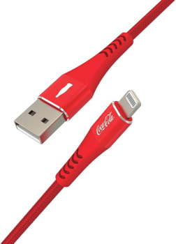 Cabo Elite Coca-Cola - Lightning para USB - Vermelho