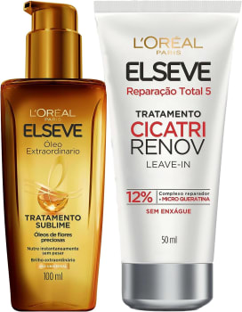 Kit Óleo Extraordinário L'Oréal Paris + Leave-in de Tratamento Cicatri Renov L'Oréal Paris