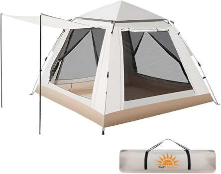 Barraca de Camping Para 4-6 Pessoas Barraca Instantânea Automática Cobertura Removível da Barraca e Janela de Malha