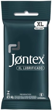 5 Pacotes - Preservativo Camisinha Jontex Lubrificado XL 6 Unidades (30 Total)