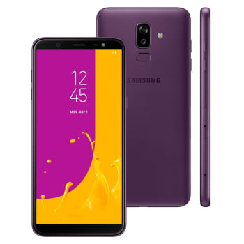 Smartphone Samsung Galaxy J8 4GB RAM, Câmera Traseira Dupla, Câmera Frontal 16MP, Dual Chip, Android 8.0, 64GB, Violeta, Tela Infinita de 6,0"
