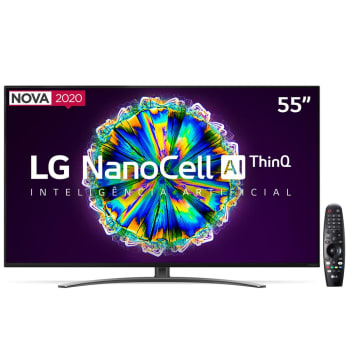 Smart TV LED 55" UHD 4K LG 55NANO86 NanoCell, IPS, HDR, Inteligência Artificial ThinQ AI