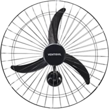 Ventilador de Parede Oscilante 3 Pás Premium Preto 60cm Bivolt Ventisol