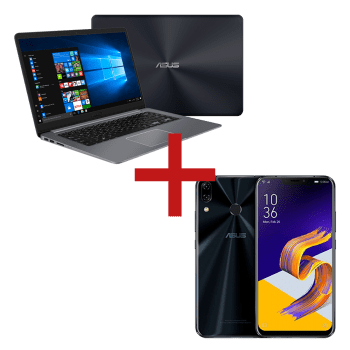 Notebook Optane X510UA-BR1272T Cinza + ZenFone 5Z 4GB/64GB Preto
