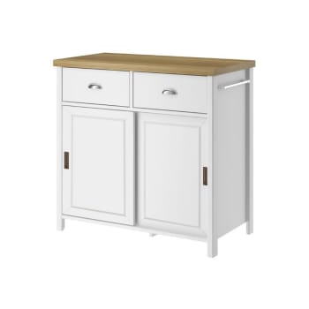 Aparador Buffet Ditália 2 Gaveta 2 Portas Branco BA-145 Cozy