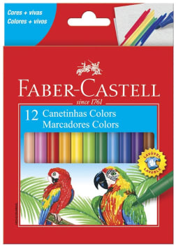 Canetinha Hidrográfica, Faber-castell, 15.0112czf, 12 Cores