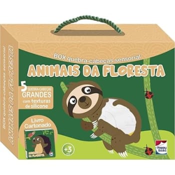 Livro+Quebra-cabeças sensoriais: Animais da Floresta