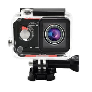 Câmera e Filmadora XTrax Evo Preta/Vermelha 12MP, LCD 1.5", Wi-Fi, Case À Prova D'Água e Grava Vídeo Full HD