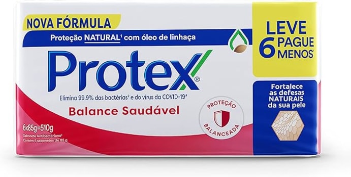 2 Pacotes Sabonete em Barra Protex Balance Saudável 85g - 6 unidades Cada