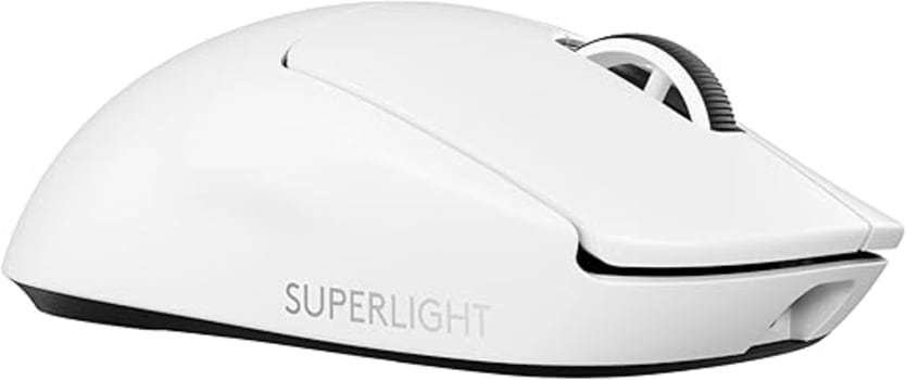 Mouse Gamer Sem Fio Logitech G PRO X SUPERLIGHT 2 com Tecnologia LIGHTSPEED, Ultraleve, Switch LIGHTFORCE, Sensor HERO 2 com 32K DPI, 5 botões programáveis e Bateria Recarregável - Branco