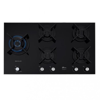 Cooktop 5 Bocas Fischer Tripla Chama Infinity Mesa Vidro