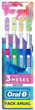 Oral-B Escova Dental Indicator, Colors 35 - 4 unidades