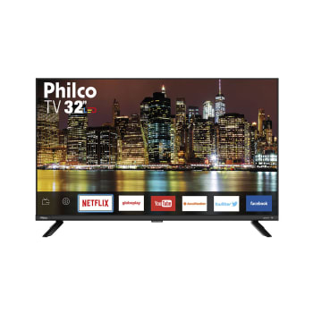 Smart TV LED 32" Philco PTV32G60SNBL HD com Conversor Digital 2 HDMI 1 USB Wi-Fi Função Time Machine 60Hz