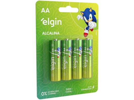 Pilha Alcalina AA ELE000000082153 Elgin 1,5V 4 Unidades   