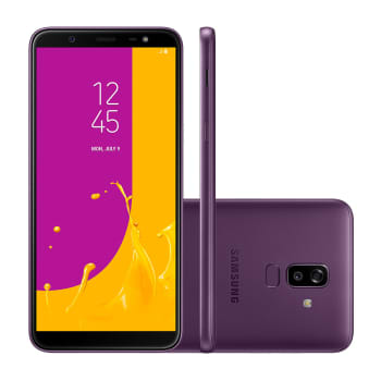 Smartphone Samsung Galaxy J8 64G Violeta Tela 6" Câmera 16MP Selfie 16MP Android 8.0