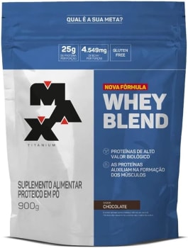 Whey Blend Sabor Chocolate Max Titanium 900g