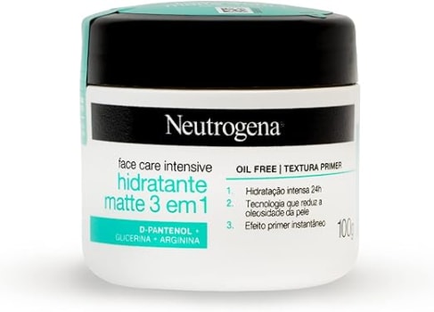 Neutrogena Hidratante Facial Matte 3 em 1 Face Care Intensive, 100g