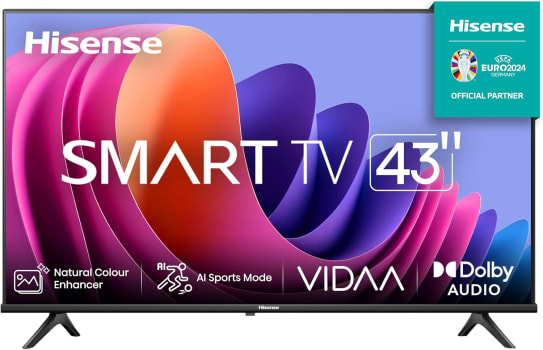 Hisense Smart TV FHD 43" Polegadas 43A4N com DTS Virtual X, Game e Sports Mode, Controle por Voz, Share to TV e Compatível com Alexa