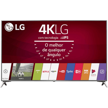 Smart TV LED 49" LG 49UJ6525 Com Conversor Digital 4 HDMI 2 USB Painel Ips, Hdr e Magic Mobile