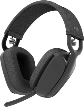 Headset Sem Fio Logitech Zone Vibe 100 Com Microfone Flip- to-Mute Com Cancelamento de Ruído, Conexão Bluetooth, Até 20h de Bateria, Design Leve e Confortável - Grafite