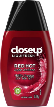 5 Unidades — Gel Dental com Flúor Close UP Red Hot Ação Antibac - 100g Cada