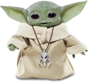 STAR WARS Figura The Child (Baby Yoda) Animatronic Inspirado na Série The Mandalorian - F1119 - Hasbro Verde e bege