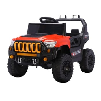 Bang Toys - Jipe Elétrico Infantil Titan XR 12V - com Portas que Abrem, Luzes de LED, Sons, Entrada USB/MP3, Controle Remoto - Suporta até 30kg - Cor