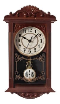 Relógio de Pêndulo Decorativo Marrom para Parede Retrô
