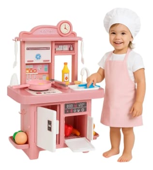 Cozinha Infantil Completa Com Luz Som E Musica Sai Água
