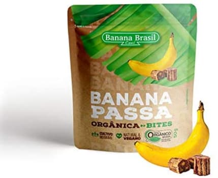 5 unidades - Banana Passa Orgânica Bites Banana Brasil 50g
