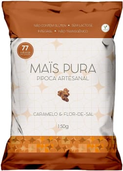 Pipoca Artesanal Sabor Caramelo E Flor De Sal Maïs Pura 150g