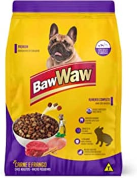 Ração Baw Waw para cães pequeno e médio porte sabor Carne e Frango 10.1kg