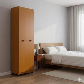 Armário Multiuso Clean: 6 Nichos Espaçosos e 4 Portas – Máxima Organização (Cedro)