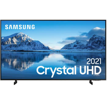 Smart TV Samsung 75" Crystal UHD 4K UN75AU8000GXZD Painel Dynamic Crystal Color Design Slim Alexa