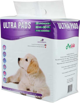 Tapete Higiênico com Aroma de Lavanda para Cães Ultra Pads - 80x60cm PetLike - 30 Unidades